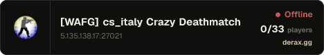 ███► [WAFG] cs_italy Crazy Deathmatch