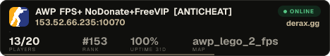 AWP FPS+ NoDonate+FreeVIP [ANTICHEAT]