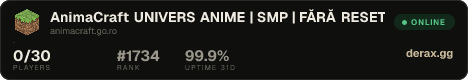 AnimaCraft UNIVERS ANIME | SMP | FĂRĂ RESETĂRI