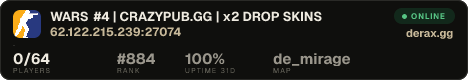 WARS #4 | CRAZYPUB.GG | x2 DROP SKINS