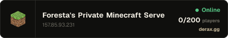Foresta's Private Minecraft Server Whitelist only mode
