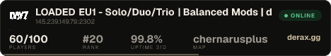 LOADED EU1 - Solo/Duo/Trio | Balanced Mods | dayzloaded.gg