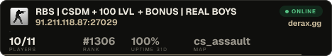 RBS | CSDM + 100 LVL + BONUS | REAL BOYS