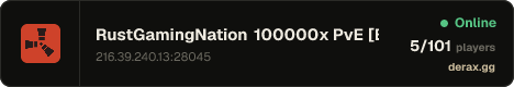 RustGamingNation 100000x PvE [Events|Purge|Zombies|SkillTree]