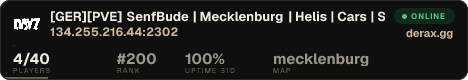 [GER][PVE] SenfBude | Mecklenburg | Helis | Cars | Starterbonus
