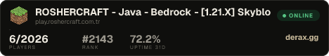 ROSHERCRAFT - Java - Bedrock - [1.21.X] SMP V2 #BETADA