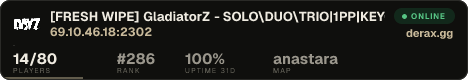 [FRESH WIPE] GladiatorZ - SOLO\DUO\TRIO|1PP|KEYCARDS|EVENTS|DRU