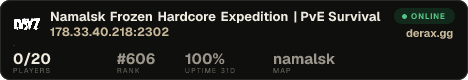 Namalsk Frozen Hardcore Expedition | PvE Survival