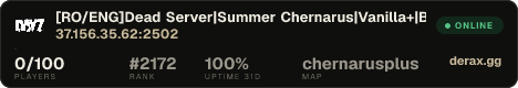 [RO/ENG]Dead Server|Summer Chernarus|Vanilla+|BikeAtv&More|