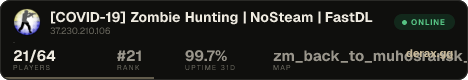 [COVID-19] Zombie Hunting | NoSteam | FastDL