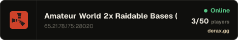 Amateur World 2x Raidable Bases (New bases), 24h offline protec