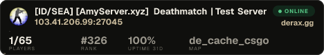 [ID/SEA] [AmyServer.xyz] Deathmatch | Test Server