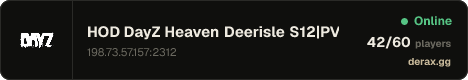 HOD DayZ Heaven Deerisle S12|PVE ONLY|AI City|Helis|Quests|Aird
