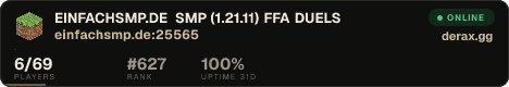 ★ EINFACHSMP.DE ★• SMP (1.21.11) VOICE┃ FFA & DUELS┃