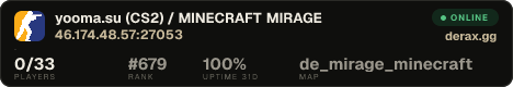 ███ ➥ yooma.su (CS2) / MINECRAFT MIRAGE