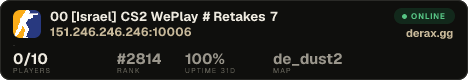 00 [Israel] CS2 WePlay # Retakes 7