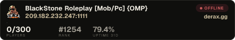 BlackStone Roleplay [Mob/Pc] {OMP}