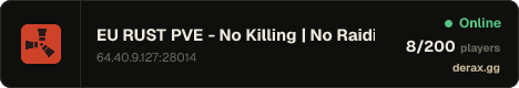 EU RUST PVE - No Killing | No Raiding | No Upkeep