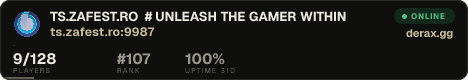 TS.ZAFEST.RO # UNLEASH THE GAMER WITHIN