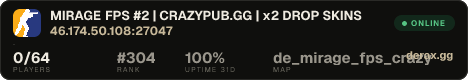 MIRAGE FPS #2 | CRAZYPUB.GG | x2 DROP SKINS