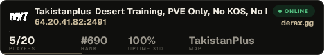 Takistanplus Desert Training, PVE Only, No KOS, No Raid