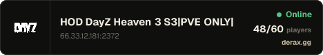 HOD DayZ Heaven 3 S3|PVE ONLY|AI City|Helis|Quests|Airdrops|For