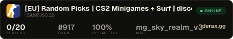 [EU] Random Picks | CS2 Minigames + Surf | discord.gg/HSMZT6njn
