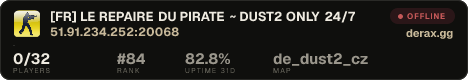 [FR] LE REPAIRE DU PIRATE ~ DUST2 ONLY 24/7