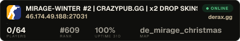 MIRAGE-WINTER #2 | CRAZYPUB.GG | x2 DROP SKINS