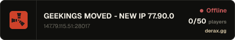 GEEKINGS MOVED - NEW IP 77.90.0.224:28017