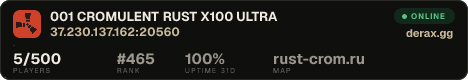 №001 CROMULENT RUST X100 ULTRA МОДЫ