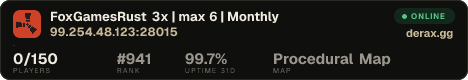 FoxGamesRust 3x | max 6 | Monthly