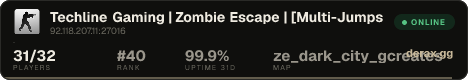 Techline Gaming | Zombie Escape | [Multi-Jumps x2 + FREE VIP]