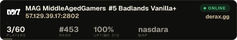 MAG MiddleAgedGamers #5 Badlands Vanilla+