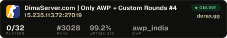 █ DimaServer.com | Only AWP + Custom Rounds #4