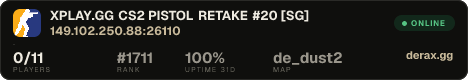 XPLAY.GG • CS2 PISTOL RETAKE #20 • [SG]