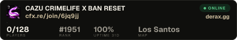 CAZU CRIMELIFE X BAN RESET
