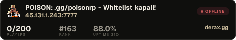 POISON: .gg/poisonrp ~ Whitelist kapali!
