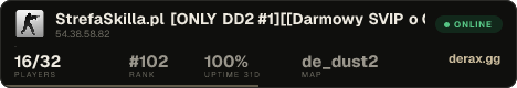 StrefaSkilla.pl [ONLY DD2 #1][[Darmowy SVIP o Godzinie][Powiekszony Ranking][Medale | RANGI CS:GO | Awanse][Skiny CS:GO][Stattra