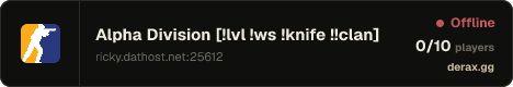 Alpha Division [!lvl !ws !knife !!clan]