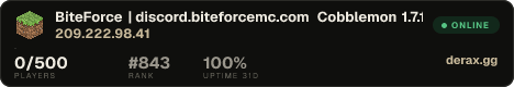 BiteForce | discord.biteforcemc.com Cobblemon 1.7.1 | Come Vote!
