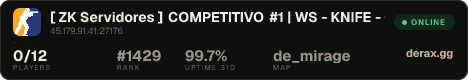 [ ZK Servidores ] COMPETITIVO #1 | WS - KNIFE - GLOVES