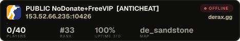 PUBLIC NoDonate+FreeVIP [ANTICHEAT]