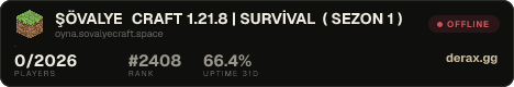 ŞÖVALYE CRAFT 1.21.8 |● SURVİVAL ● ( SEZON 1 )