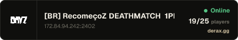 [BR] RecomeçoZ DEATHMATCH 1PP|ARMAS VANILLA