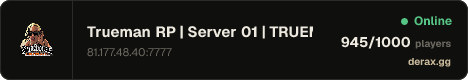 Trueman RP | Server 01 | TRUEMAN-RP.RU