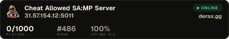 Cheat Allowed SA:MP Server