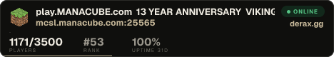 play.MANACUBE.com 13 YEAR ANNIVERSARY VIKING CRATE ɴᴇᴡ ʜᴜʙ ᴀɴᴅ ᴍᴀɴᴀ+