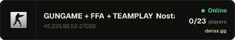 GUNGAME + FFA + TEAMPLAY · Nostalgia Gamers Argentina