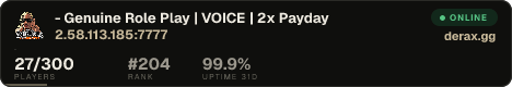 - Genuine Role Play | VOICE | 2x Payday